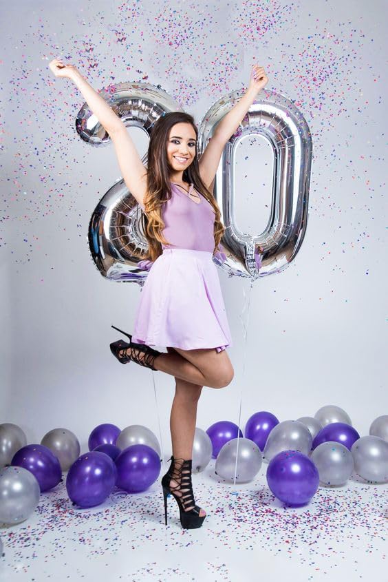 Silver Number Balloon - 40 Inch 0 Balloon for Birthday Celebrations | Elegant Party Supplies