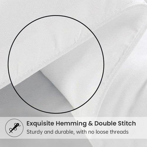 EASELAND Down Alternative Comforter Queen Size - Quilted Duvet Insert for All Seasons, Soft Cozy with Corner Tabs, Summer Winter Warm Bedding, Pure White 88×88