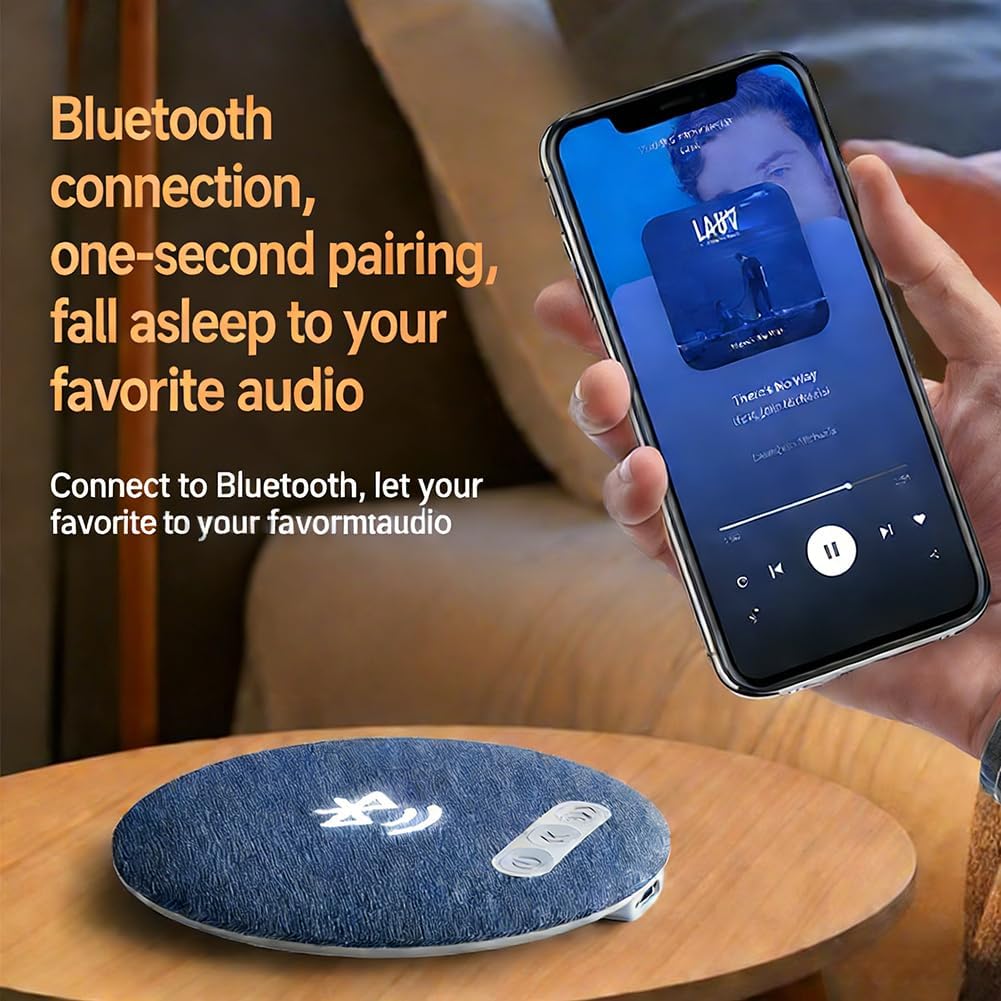 Generic 5.4 Bluetooth Pillow Speaker for Sleeping Ultra Slim Blue-Tooth Bedside Speaker for Side Sleepers with White