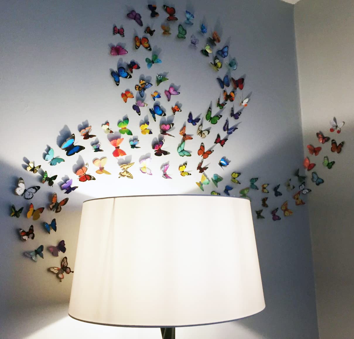 Skiennix 80 PCS Butterfly Wall Decals - 3D Wall Decor Stickers for Home & Room Decoration