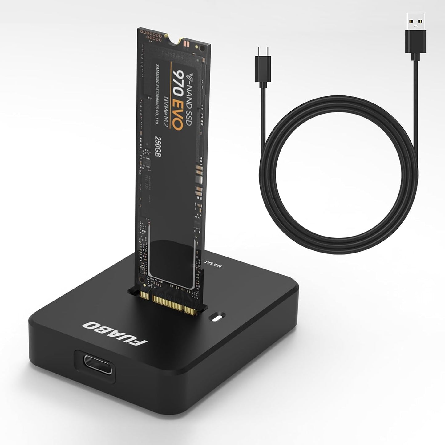 FUABO 10Gbps M.2 M.2 2280 2260 2242 2230 22110 SSD to Type C Docking Station (M Key, B+M Key) NVMe and SATA NGFF Reader