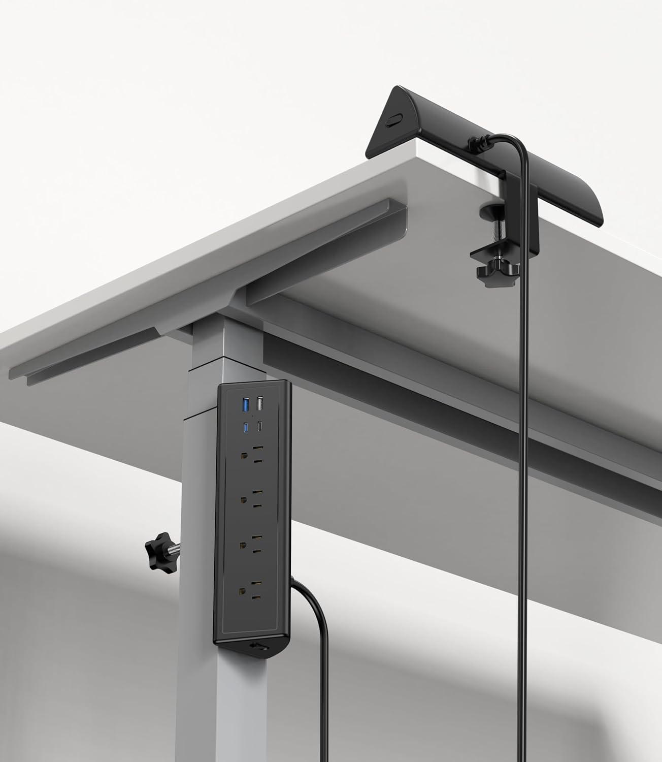 Jgstkcity Strip,20W Mount,1875W Outlets,2 USB-C,2 6 Desk Clamp Power Fast Charging Station,Surge Protector Nightstand