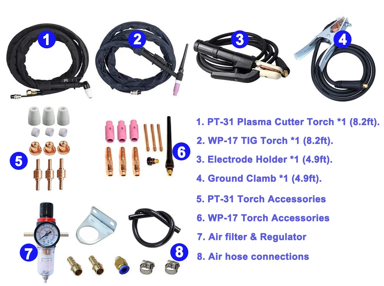 PLASMARGON CT418 3-IN-1 110V/220V Multifunctional Plasma Cutter Welder Combo Machine,40A Plasma Cutter/180A Lift TIG/180A Stick Welder,2/5" Clean Cut Digital Display IGBT Plasma Cutting Equipment