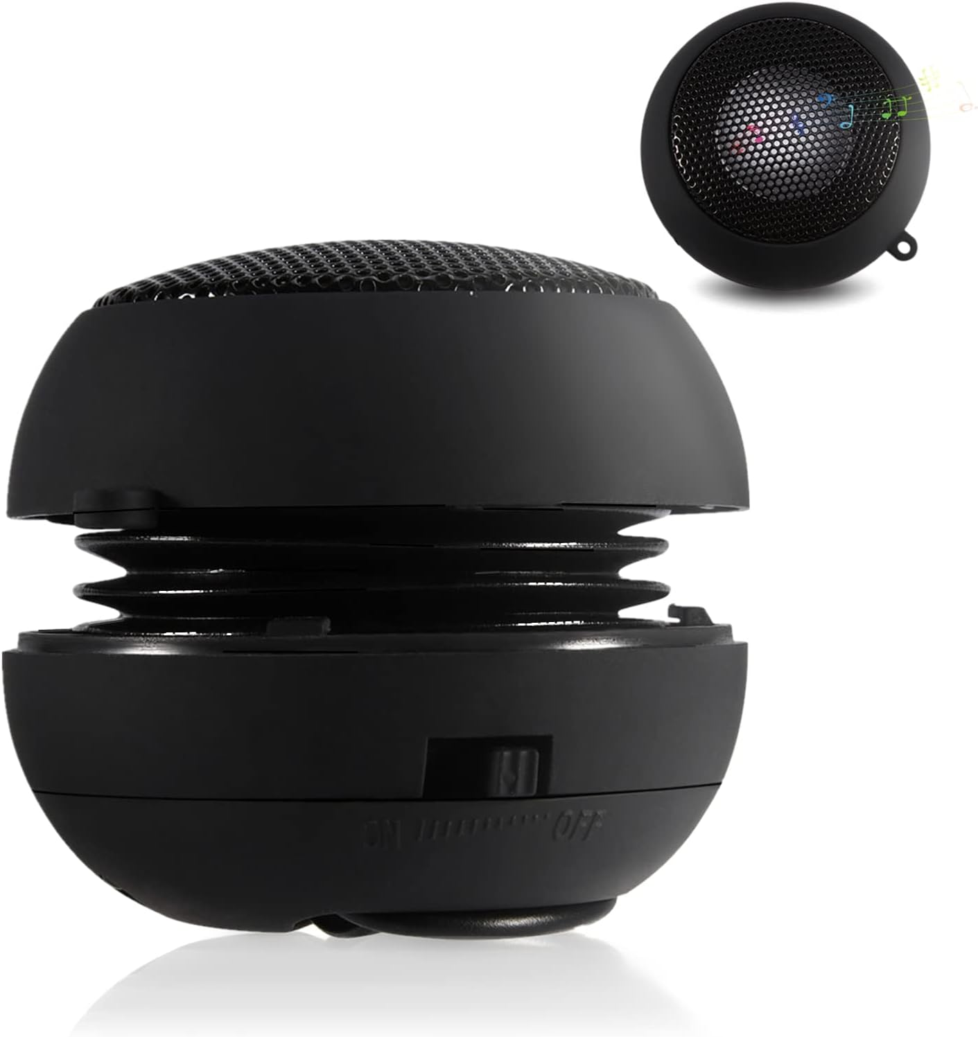 Zerone 3.5mm 180mah MP3 Mini Speaker, Portable Plug in Speaker with Aux Audio Input Built-in Battery for Laptop