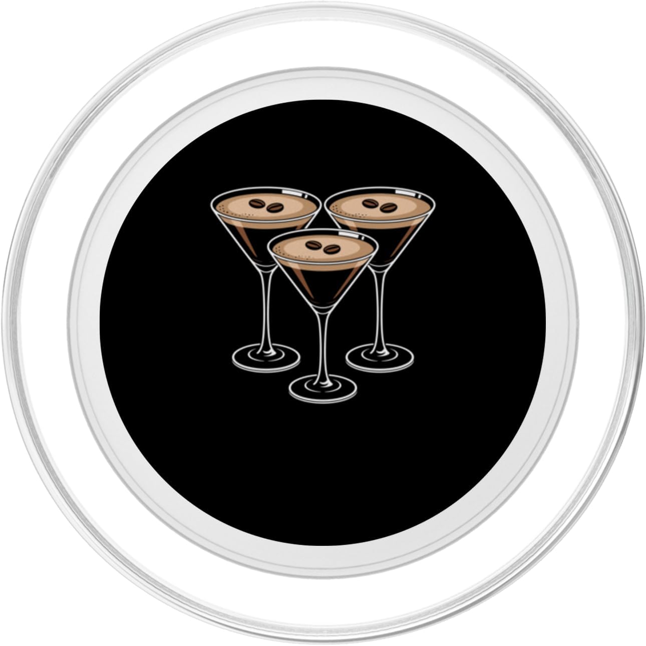 Cocktail Hour Studio Watercolor Cocktail Trio Minimal Bar Cart Aesthetic PopSockets PopGrip for MagSafe