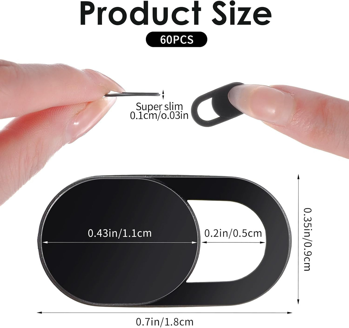 Classicseali 60 Pcs Cell Phone Camera Cover,Ultra Thin Front Camera Cover for Phone, Strong Adhensive Webcam Covers