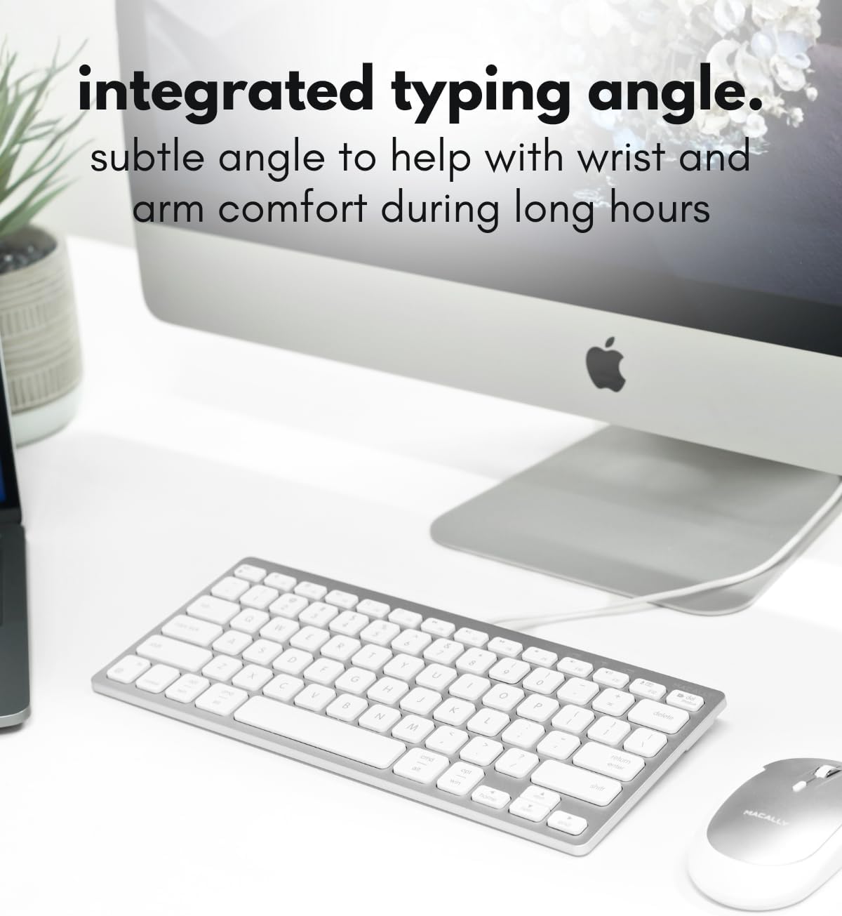 Macally MacMini USB C Wired Keyboard for Mac (USB C + USB A) Compatible Keyboard for MacBook Pro/Air, iMac & Compact