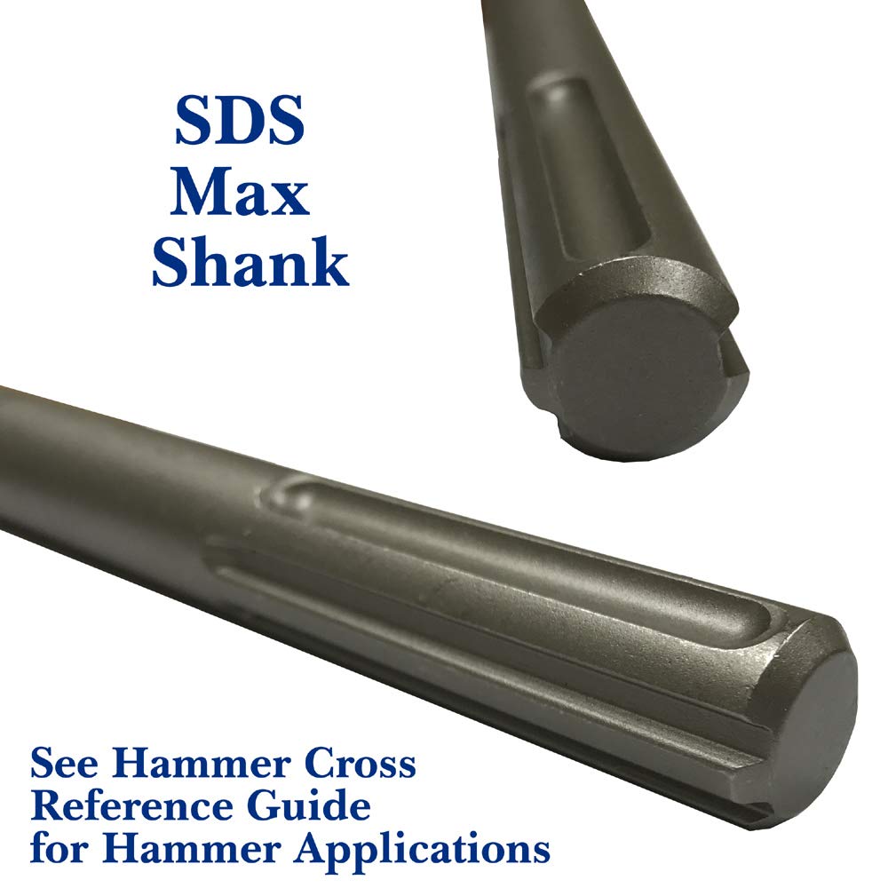 30” Long SDS Max Narrow Chisel - SDS Max Shank - Made in the USA by Champion Chisel/Compatible with All SDS-Max Demolition Hammers/Long-Lasting/Steel Alloy