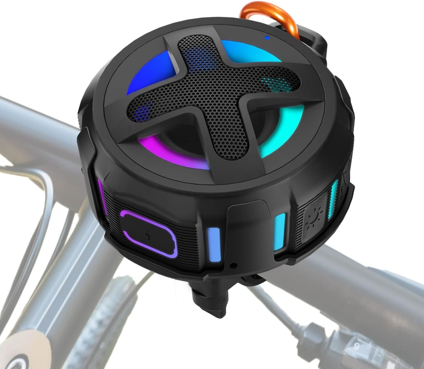 XLEADER V5.4, IPX7 Navigation,10W 24H Upgraded, Pro Bike Speaker, with Handlebar Mount, Bluetooth Waterproof, Silicone