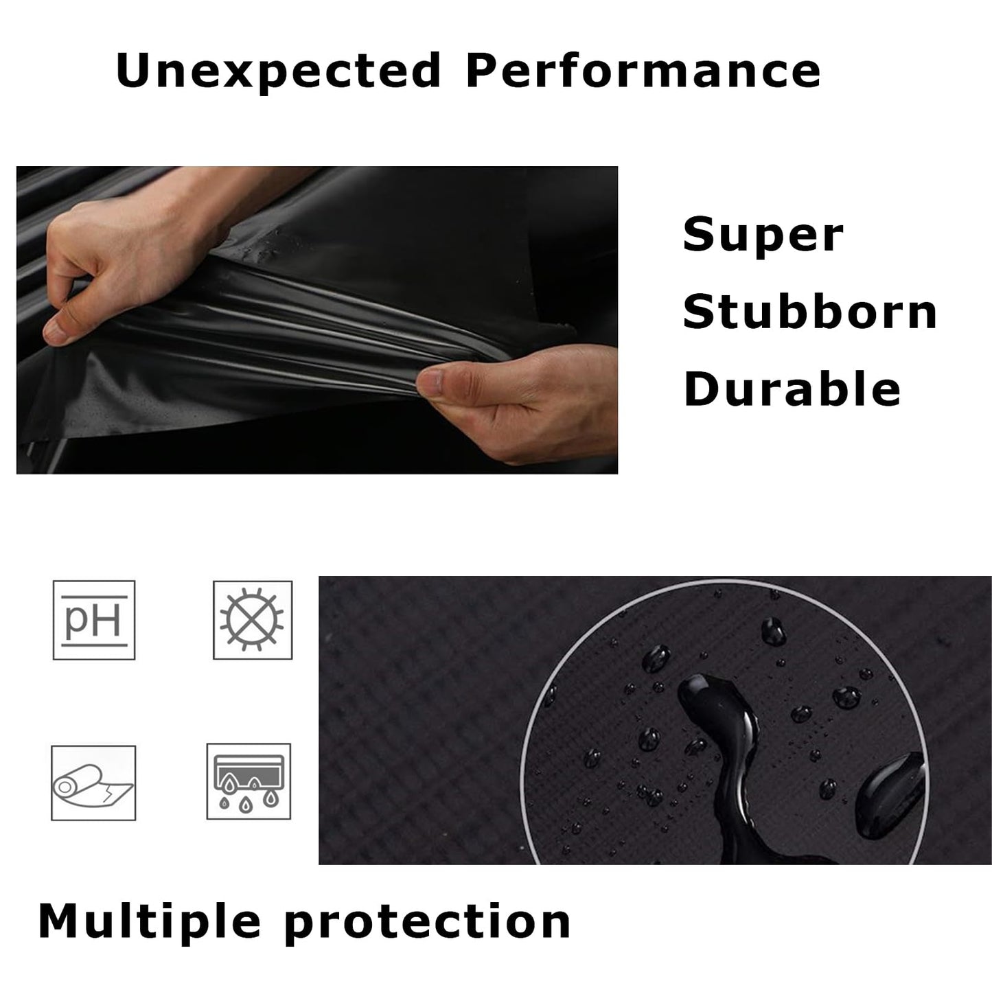 PreAsion Pond Liner 20ft ×30ft HDPE Black Pond Liner Large Garden Pond Liners Flexible Skins Lining for Koi Ponds Fountains Fish Pool Water Gardens 0.3mm/12mil Thickness