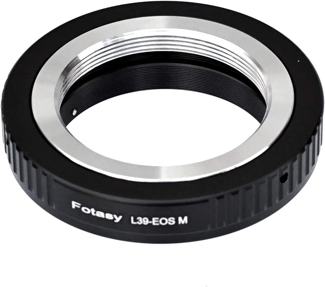 Fotasy M39 L39 39mm M1 M2 M3 M5 M6 M6 M10 M50 M100 M200 Leica Lens to Canon EF-M Mount Adapter, LTM Lense EFM EOS M