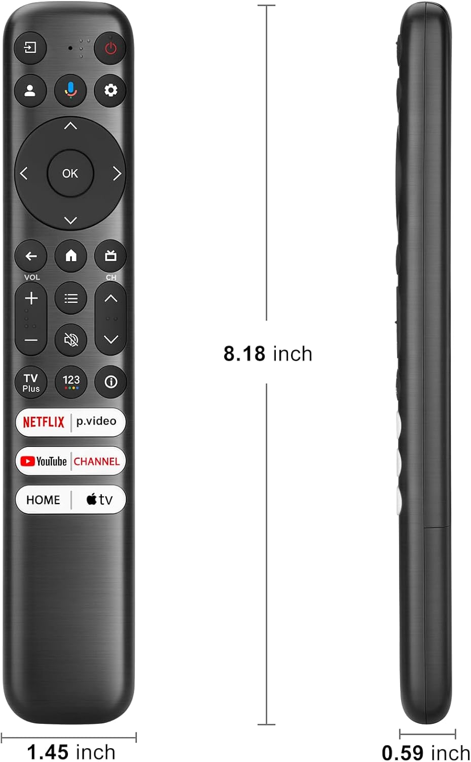 Angrox Q6/Q7/QM8/S3/S4 Voice Replacement Remote for TCL Google TV Remote, Compatible with TCL SeriesNot Applicable
