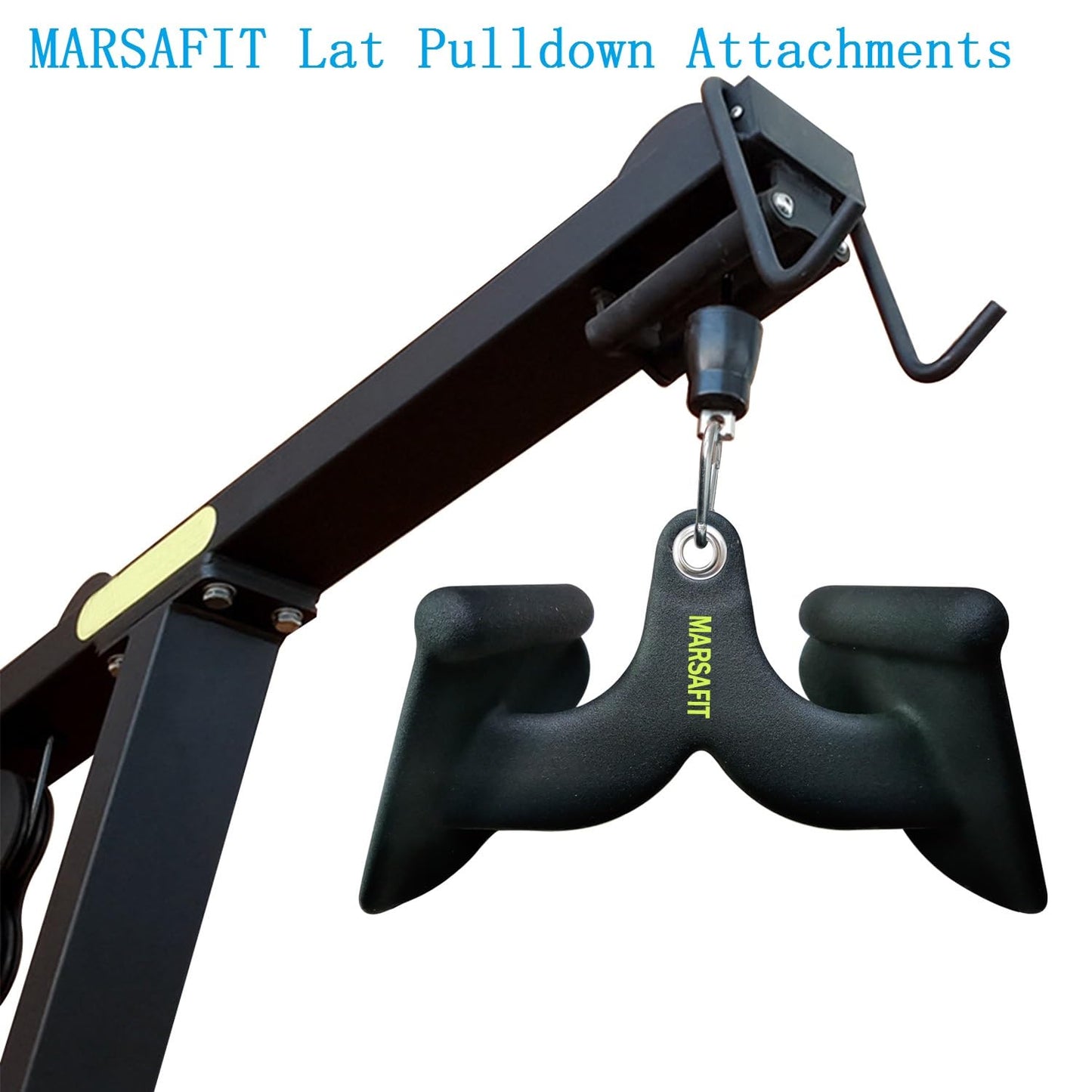 Home Gym Fitness Rowing T-bar V-bar Pulley Cable Machine Attachments, Bicep Curl Tricep Lat pulldown Bar Back Strength Training Handle Grips Lat Pull Down Bar Press Down Exercises (Length 8")
