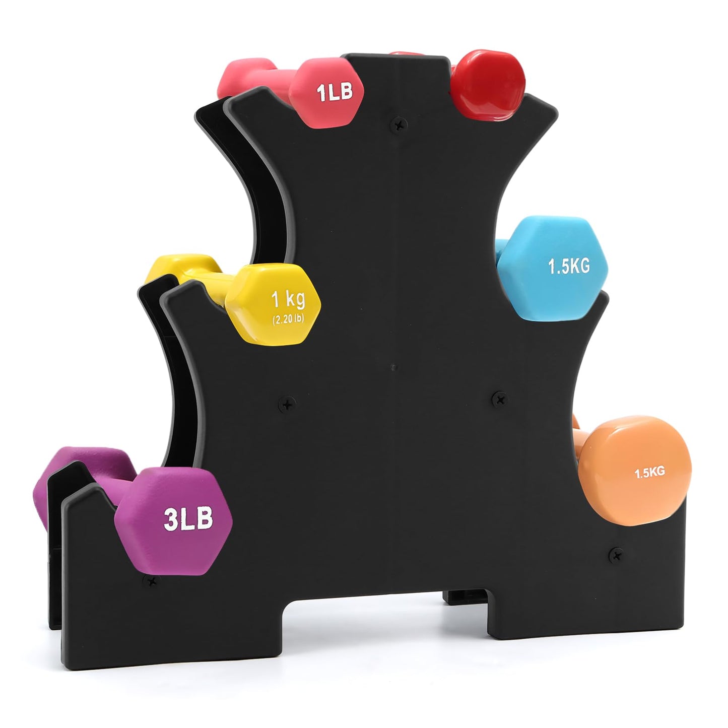 Dumbbell Rack Stand Only, A-Frame Dumbbell Storage Rack with Handle, Tree Shape Compact Weight Hold, Multilevel Weight Storage Organizer for Home Gym Workout