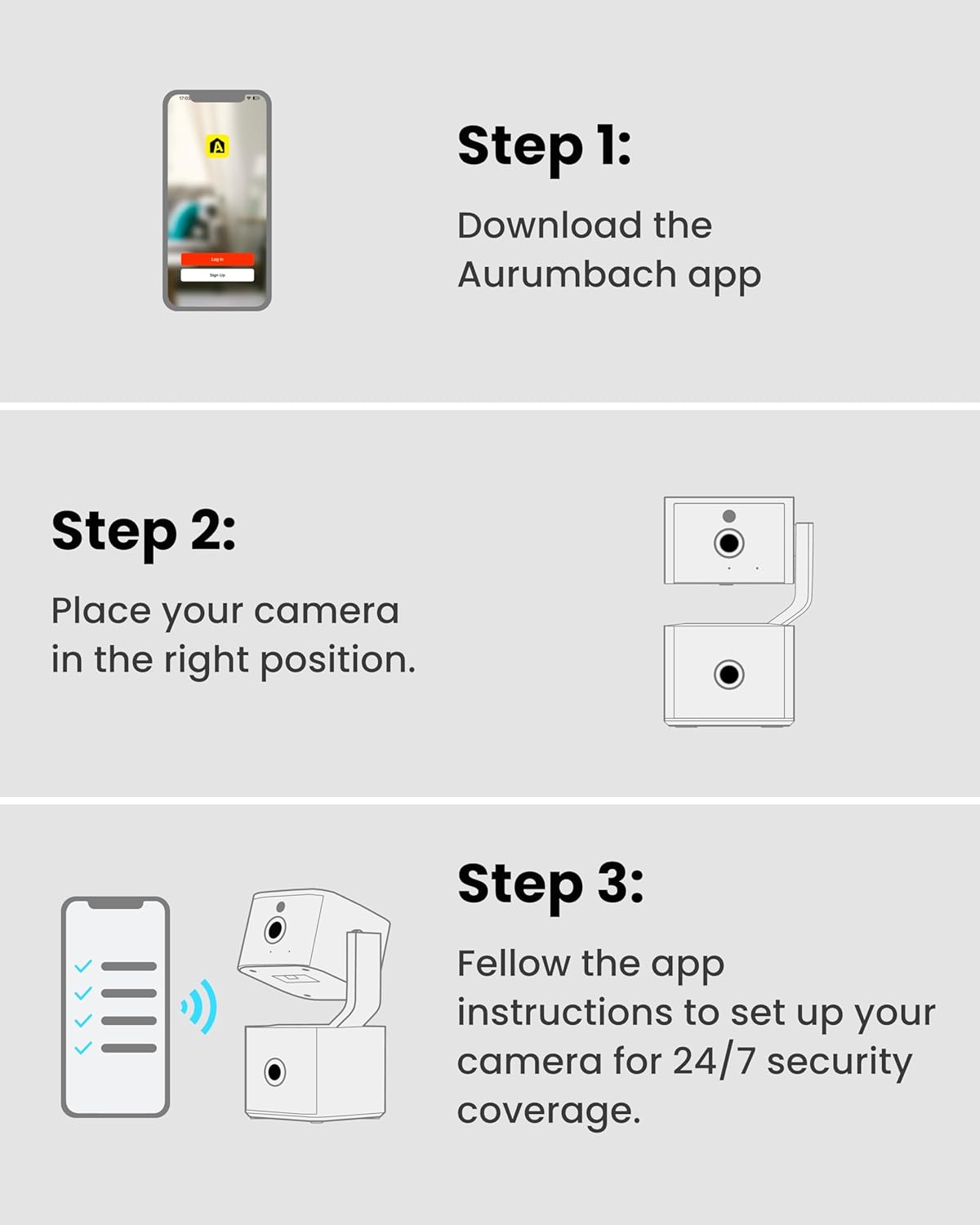 Aurumbach 5G/2.4G 2K+2K 2-Way 355 Dual Lens Security Camera Indoor WiFi, Pet Camera with Pan Tilt for Home, Baby