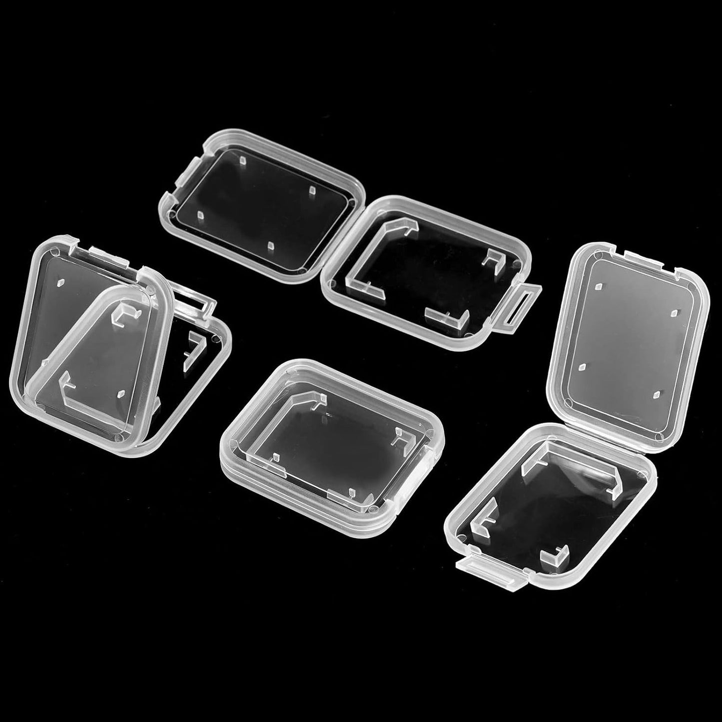 UTENEW (Pack 10) Transparent Standard SD SDHC Memory Card Case Holder Box Storage Boxes