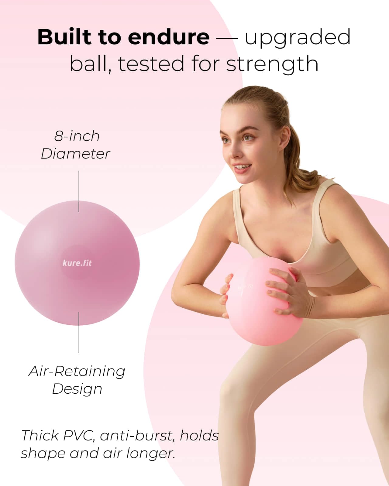 kure.fit Pilates Kit for Women – Home Pilates Equipment Set with Ring, Ball & Resistance Bands | Pilates Starter Kit with Accessories in Gift Box