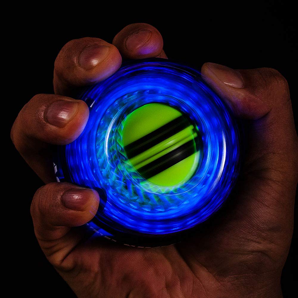 ACELETE Gyro Ball Wrist Exerciser Torque Ball Forearm Strengthener for Stronger Wrist Bones and Muscle(Blue Light)