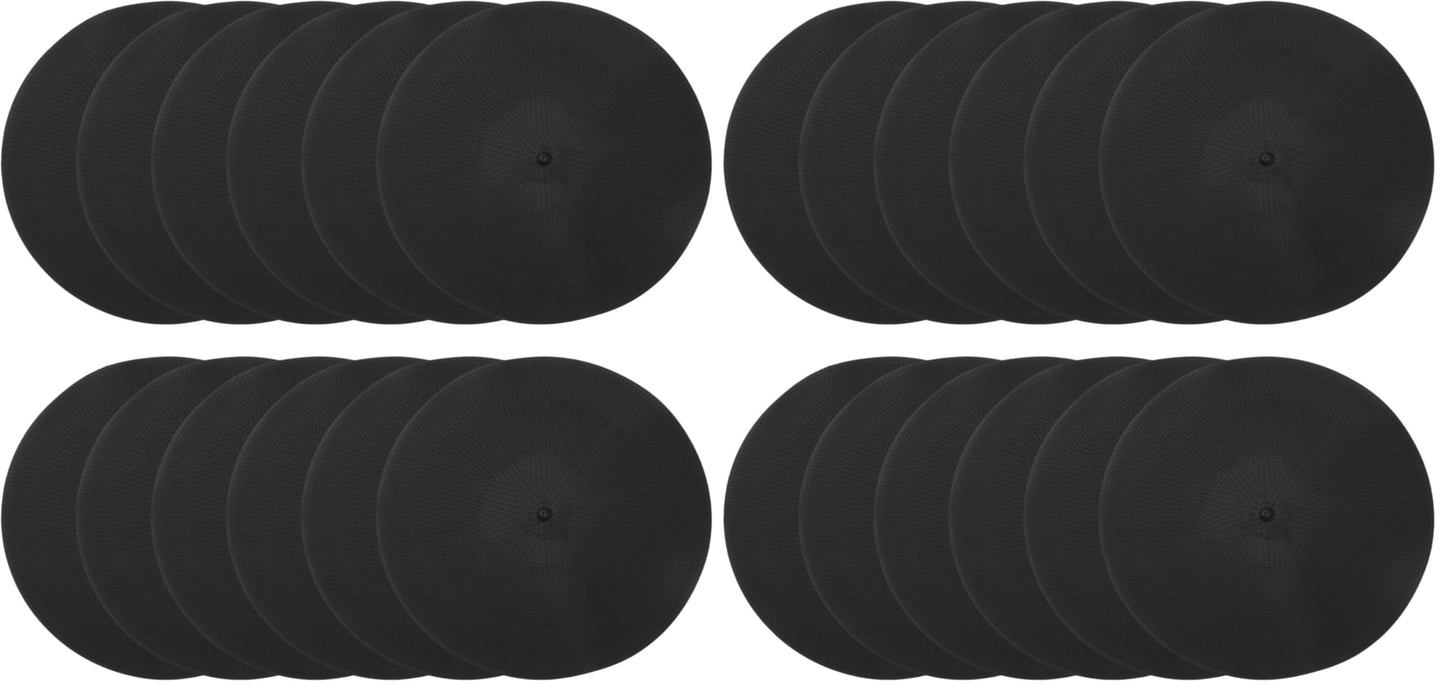 PATIKIL Spot Markers 9 Inch, 12 Pcs Non-Slip Floor Dots Agility Markers Flat Field Cones Poly Dots for Gym PE Speed Training Dance Soccer Basketball Sports, Black (Pack of 2)