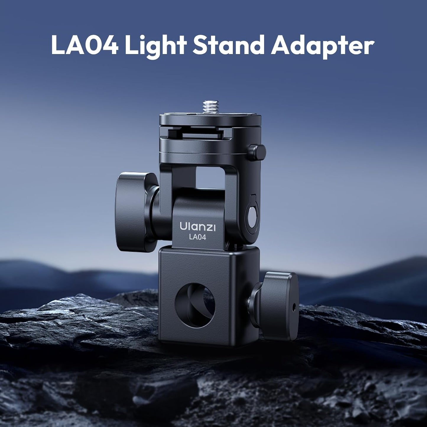 LA04 1/4 180 6.6lb/3kg ULANZI Light Stand Mount Adapter with Screw, Quick Release Mounting Plate for Camera Monitor
