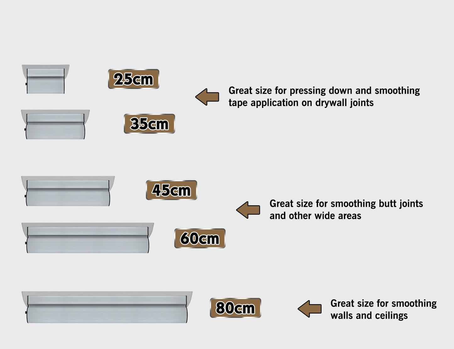 ROLLINGDOG Drywall Skimming Blade Set - Include Extension Pole and Transport Case,13PC Easy Carry Handle and 5 Extra Skimming blades