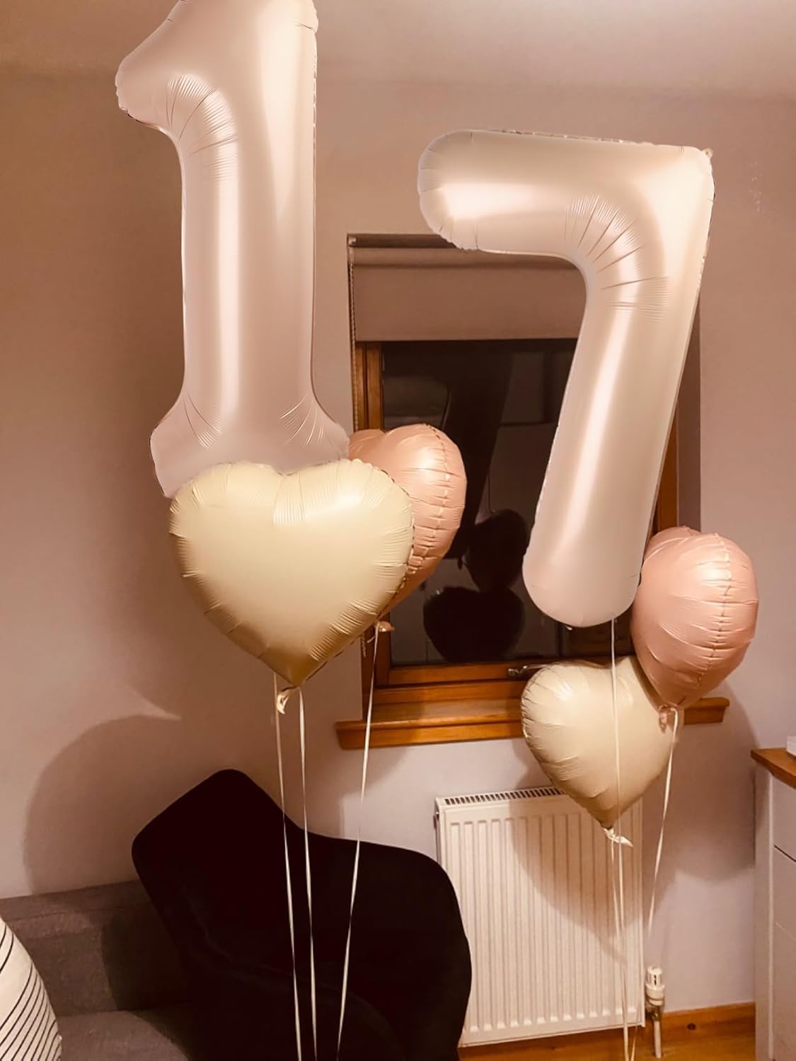 Regine Switzerland 40-Inch Number 7 Balloon - Light Brown Birthday Decor for All Ages | Perfect for Engagements & Graduations