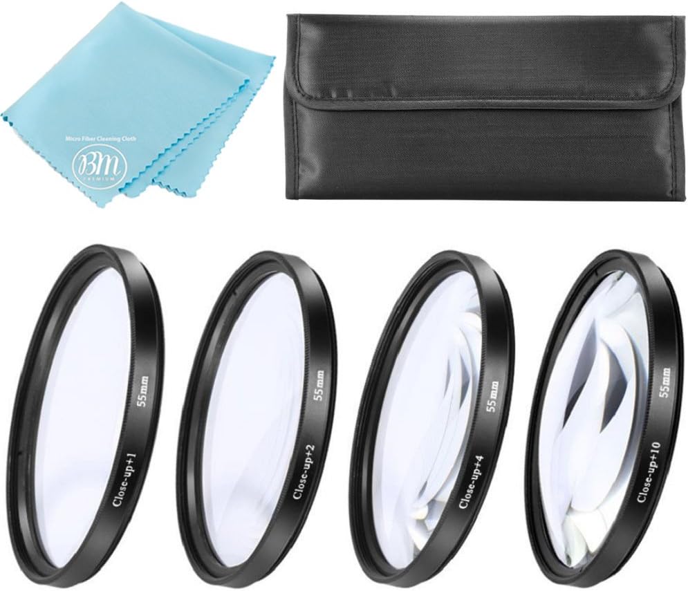 BM Premium 77mm Set (+1, +2, +4 +10 P1000, P1100 Close-Up Filter and Diopters) for Nikon COOLPIX Digital Cameras