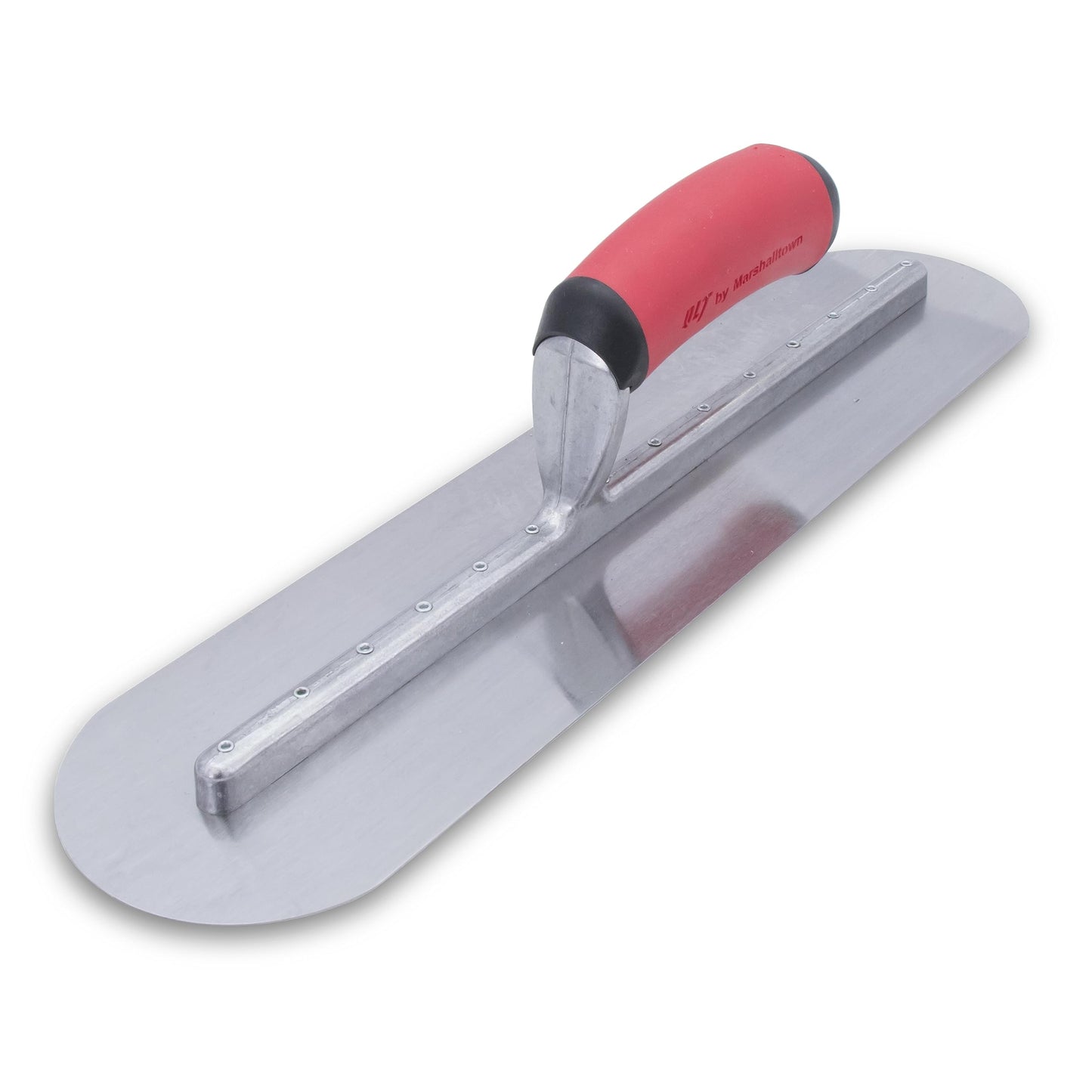 MARSHALLTOWN QLT Fully Rounded Concrete Finishing Trowel, 12 x 4 Inch, Soft Grip Handle, Made in the USA, FTFR372R