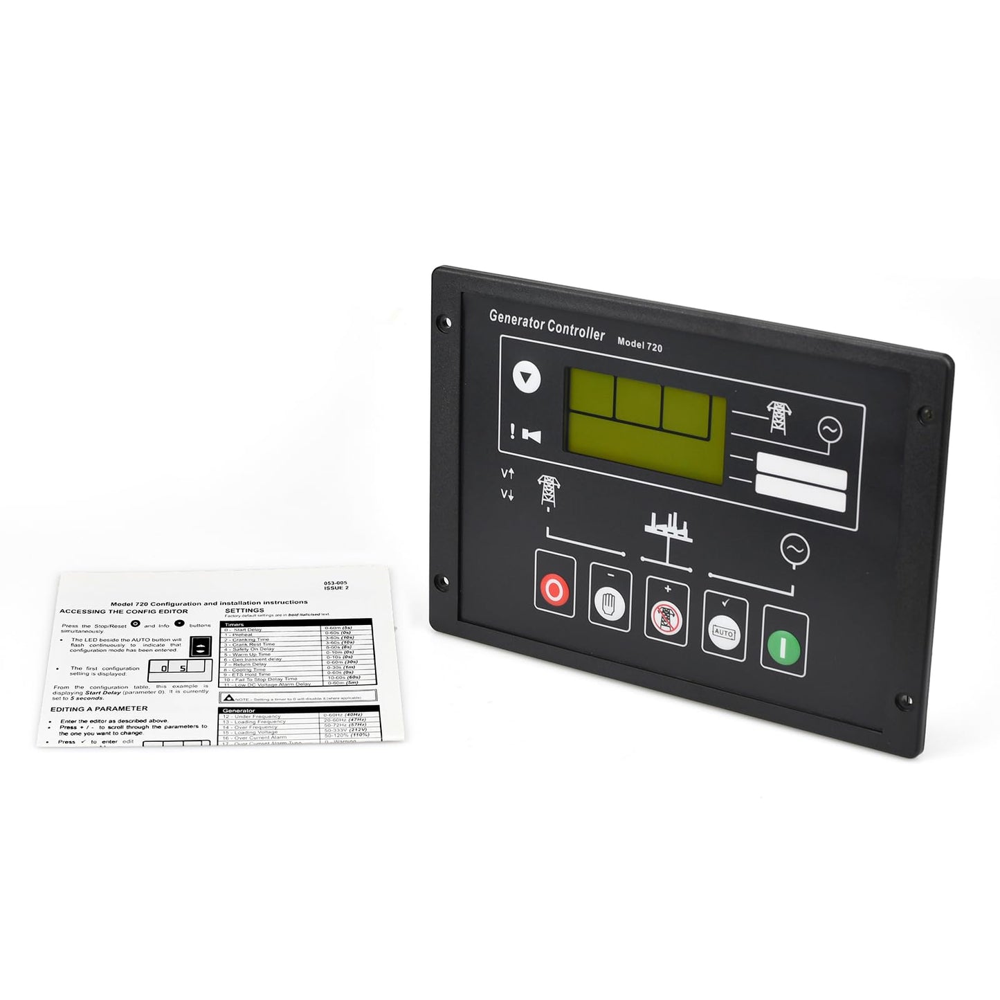 VehiclePro DSE720 Generator Auto Start Control Panel Controller,AMF Auto Controller Compatible with Deep Sea Electronics Spare Parts