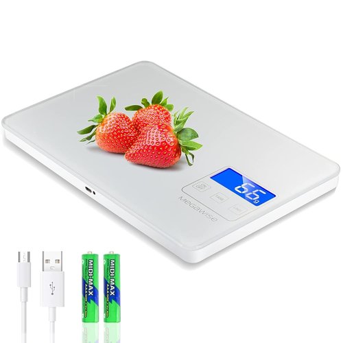 MegaWise Precision Food Scale - 33lb Waterproof Digital Kitchen Scale | 1g Graduation for Cooking & Baking