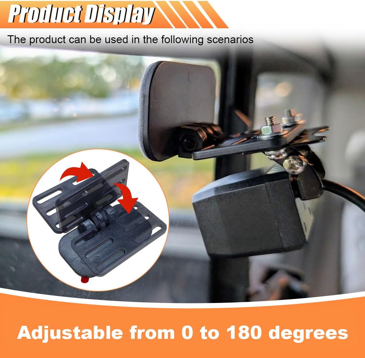 Tuxihapp (1Set) Car Rear View Camera Mount - Adjustable Dash Cam Reverse Camera Holder Vehicle Backup Camera Mount