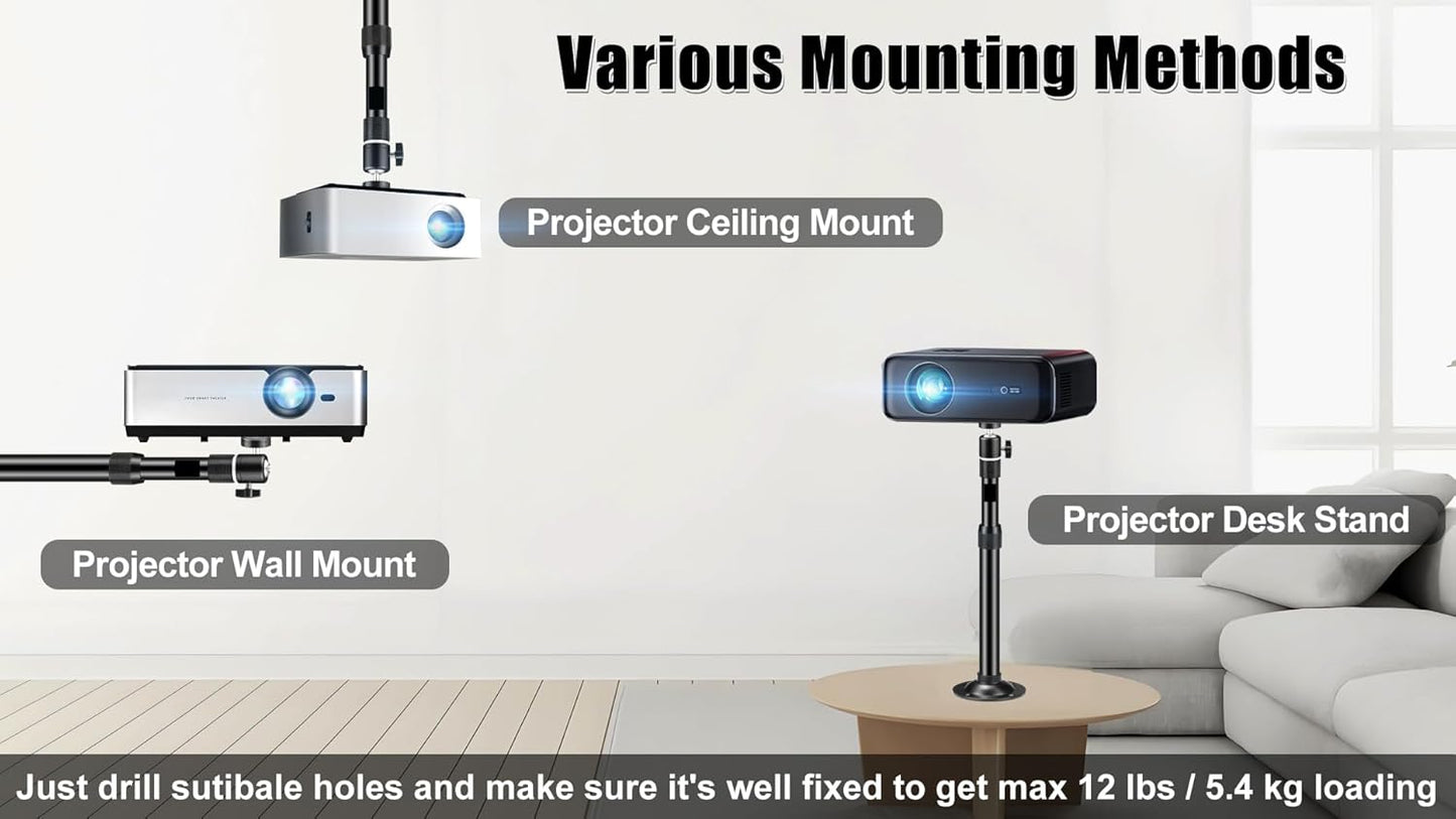 2-Be-Best 360 16 25.6 41 65cm Projector Mount Rotatable Projector Ceiling Mount Length to in / to Ceiling Projectors