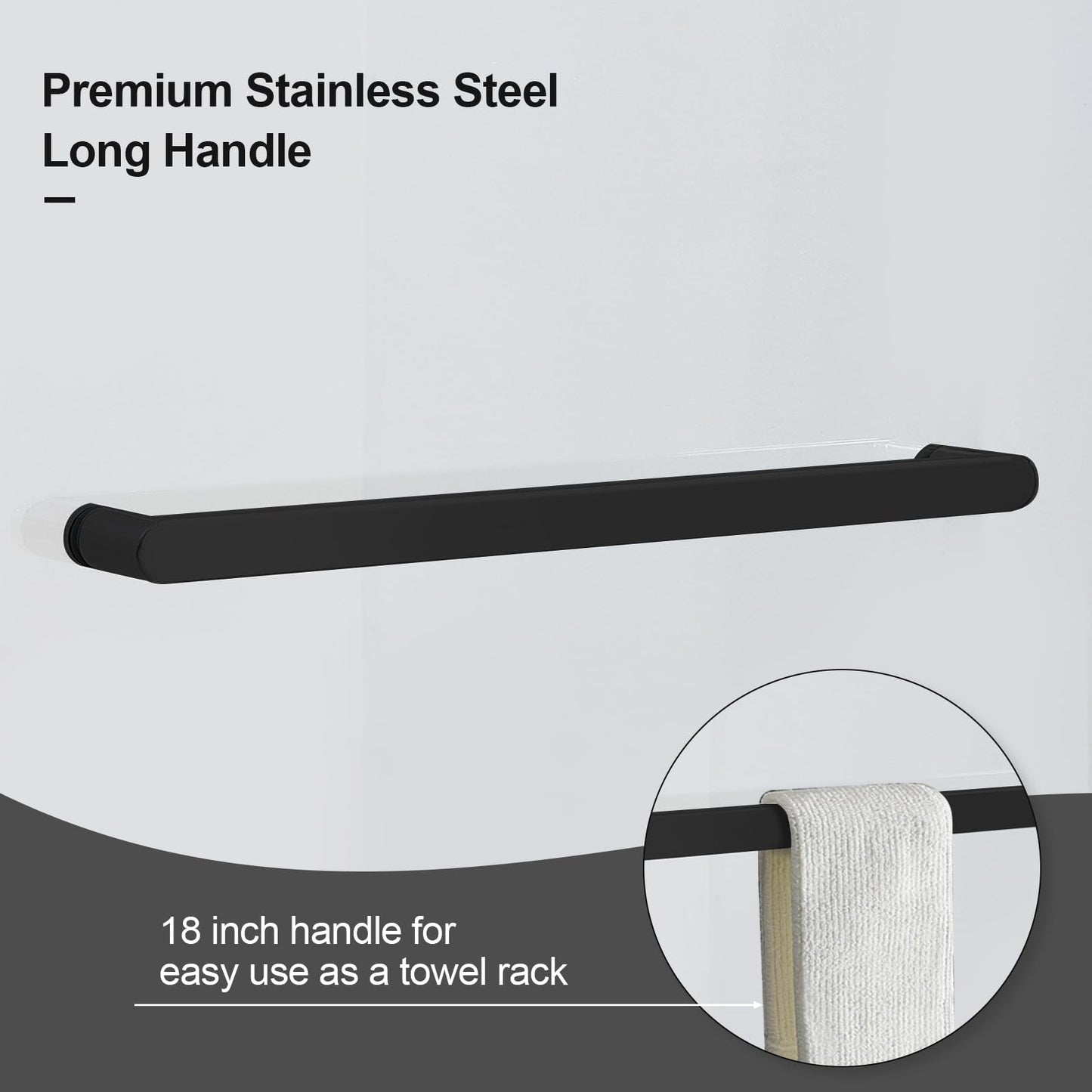 Mersviton Double Sliding Shower Door, 60" W x 74" H Framed Glass Shower Door with 5/16"(8mm) Clear Tempered Explosion-Proof Film Glass, 18 inch Stainless Steel Handle, Matte Black