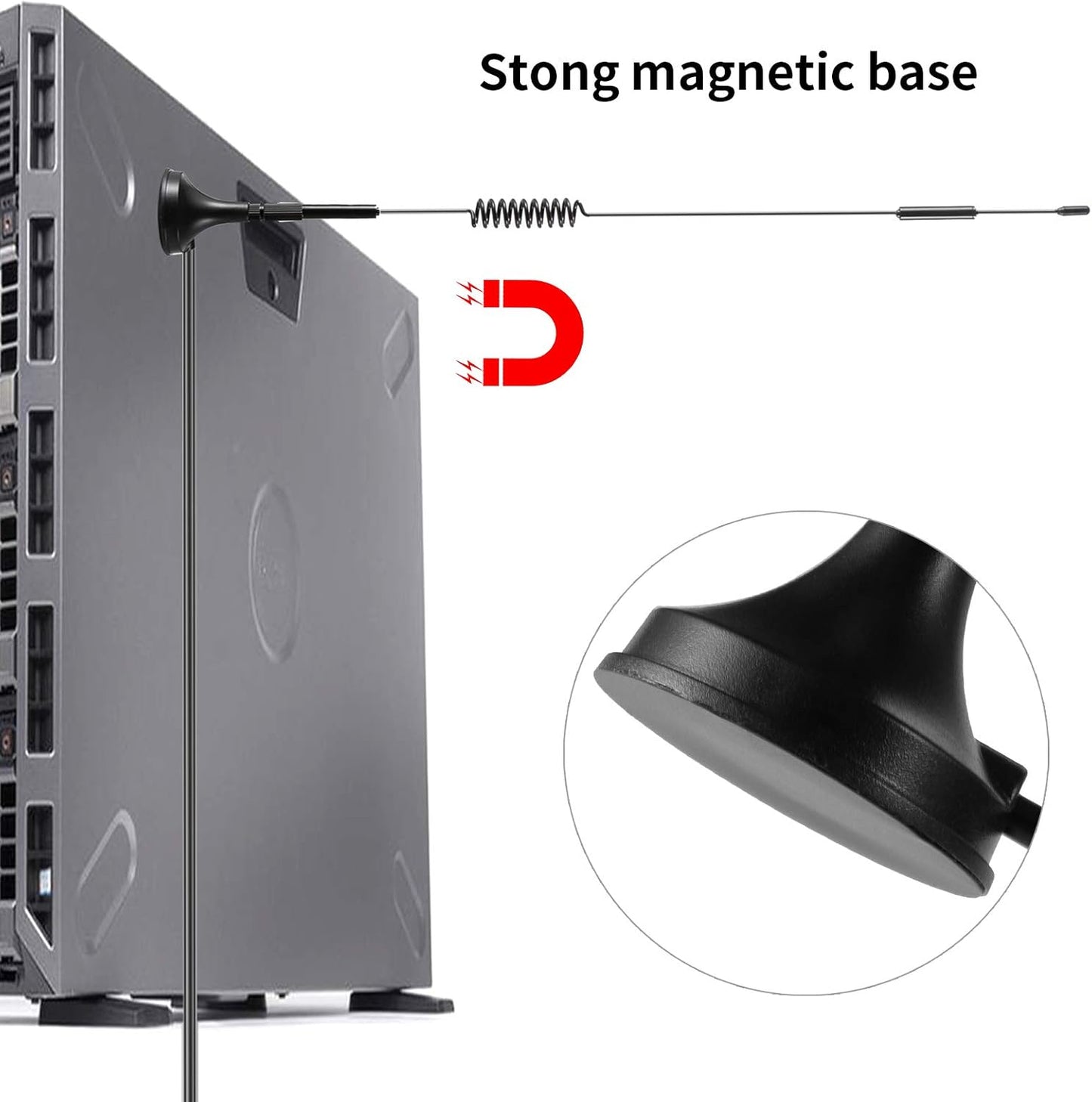 eifagur 4G 9dBi CameraPack 2, High Gain Long Range LTE Outdoor Cellular Magnetic Base Antenna Compatible with Spypoint