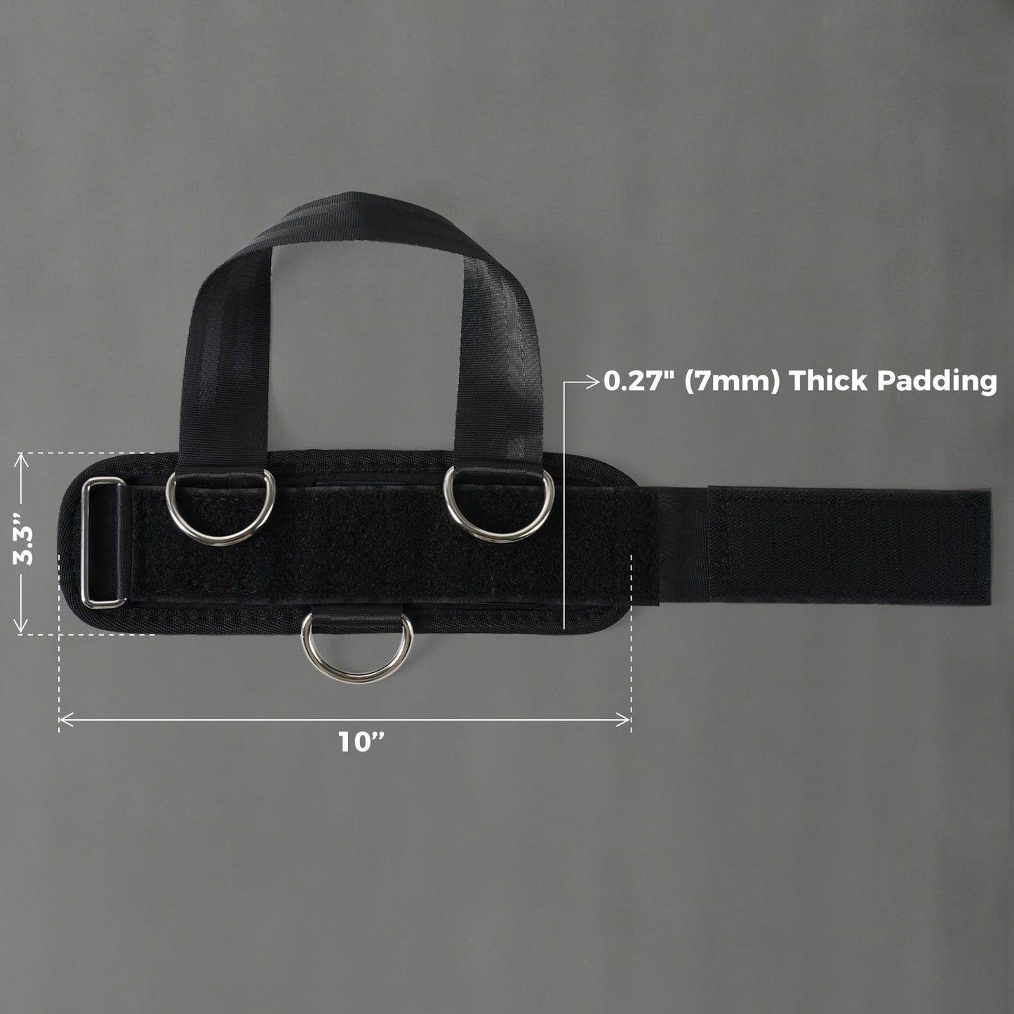 RitFit Kickback Ankle Straps Padded Ankle Strap for Cable Machine,Strong Hook and Loop,Reinforced 3 D-Ring, Adjustable Comfort fit Neoprene - Premium Ankle Cuffs to Enhance Abs, Glute & Leg Workouts