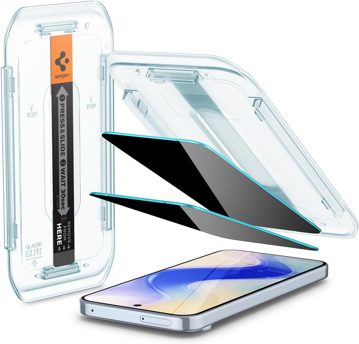 10 9 [2 Pack] 9H+ Spigen AluminaCore Tempered Glass Screen Protector [GlasTR EZ FIT - Privacy] designed for Pixel Pro
