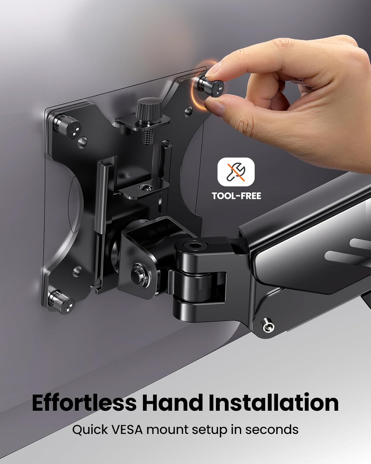 ErGear 13-34 19.8 lbs, 75x75/100x100mm, Single Monitor Arm, Adjustable Desk Gaming Monitor Mount for Screens, Up