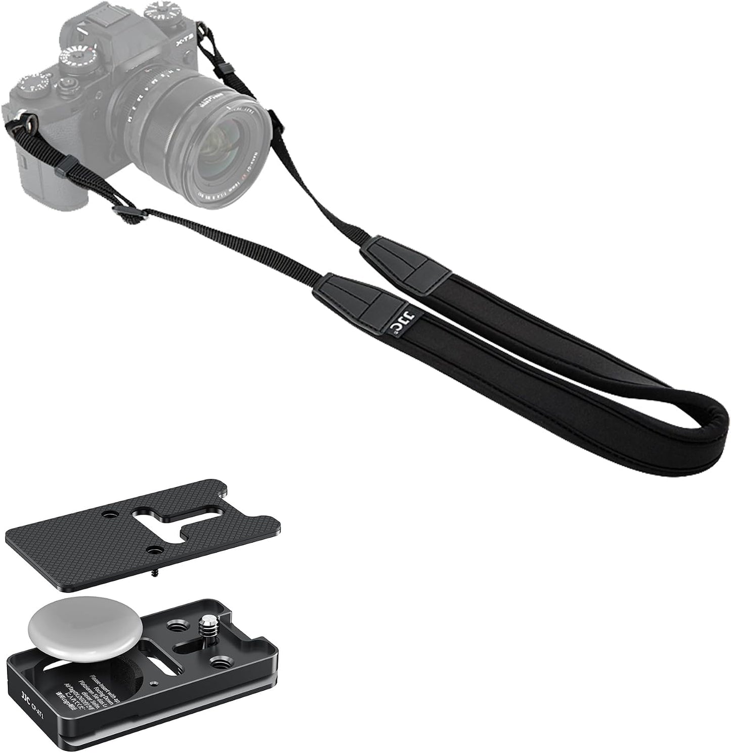 Quick Release Camera Neck Strap for Airtag - Compatible with Canon, Nikon, and Sony Mirrorless Cameras