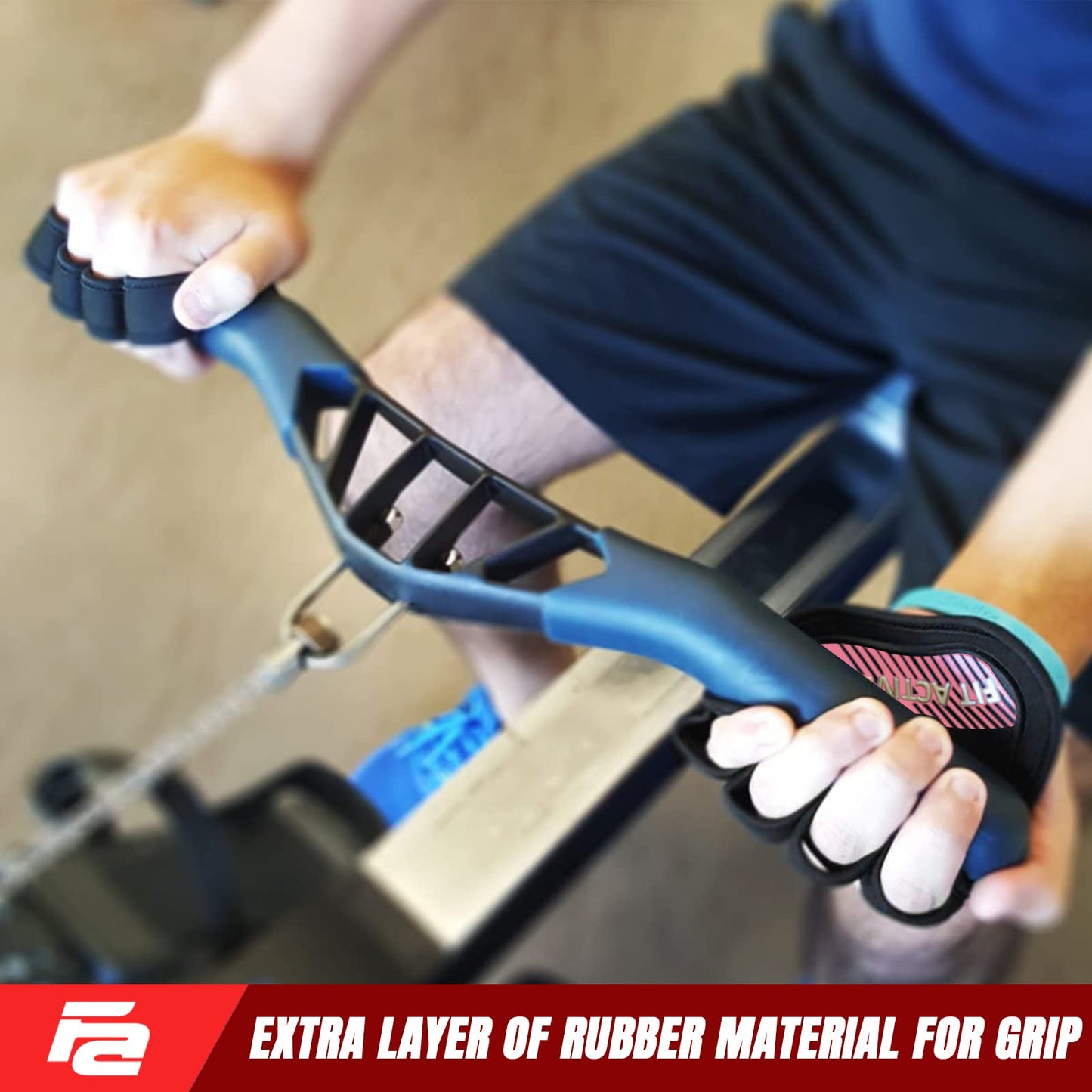 Fit Active Sports Weight Lifting Gloves for Men & Women - Durable Gym Workout Gloves with Grip Pads, Rubber Padding to Prevent Calluses | Pink, Small/Medium
