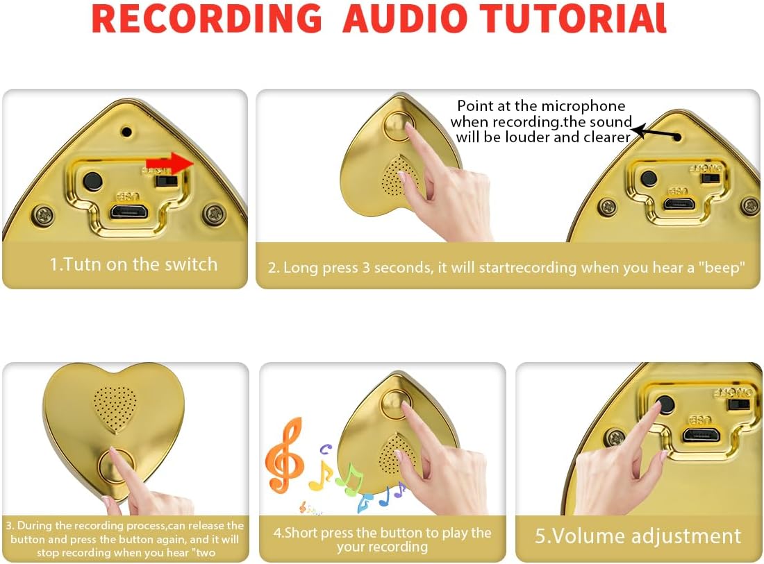 XLW 16 Min Voice Recorder USB Downloadable Recordable Sound Chips Module for Stuffed Animals,Personal Voice Message