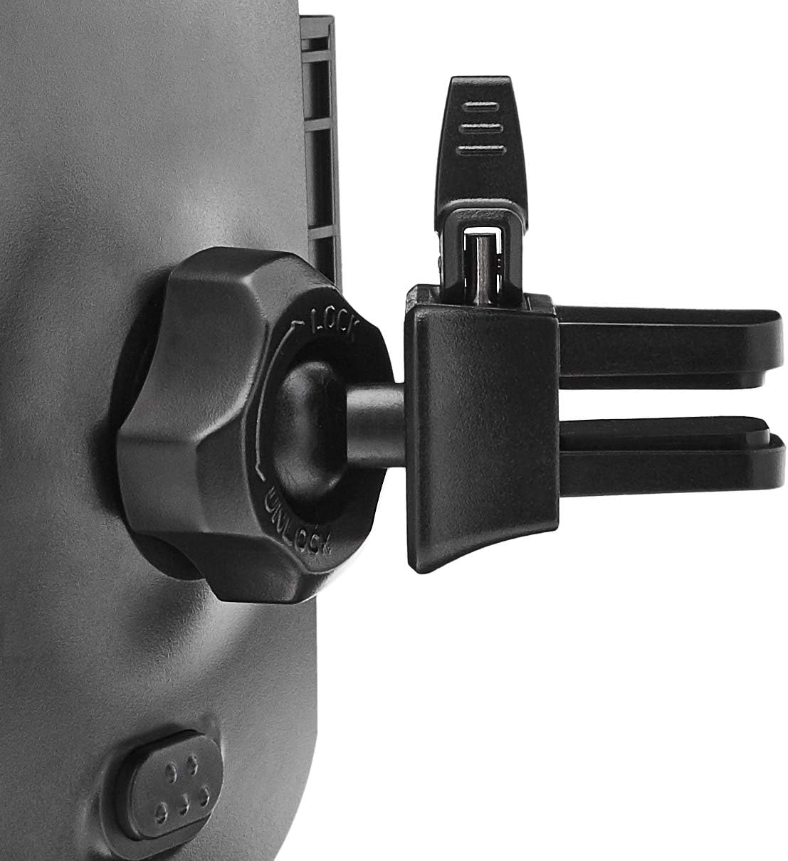 Amazon Basics 360 Universal Portable Smartphone Holder for Car, Air Vent Mount, Rotation, Easy to Install, One-Handed
