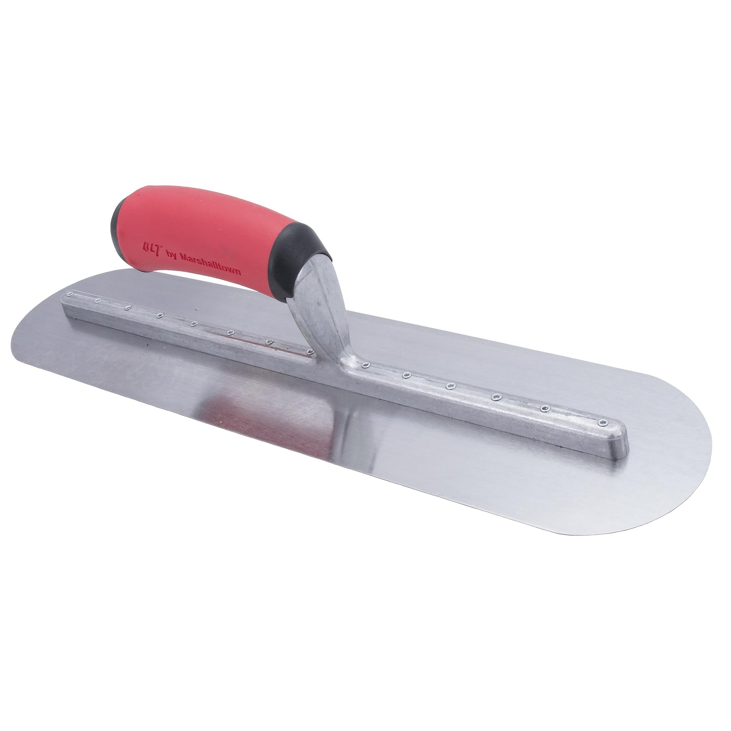 MARSHALLTOWN QLT Fully Rounded Concrete Finishing Trowel, 12 x 4 Inch, Soft Grip Handle, Made in the USA, FTFR372R