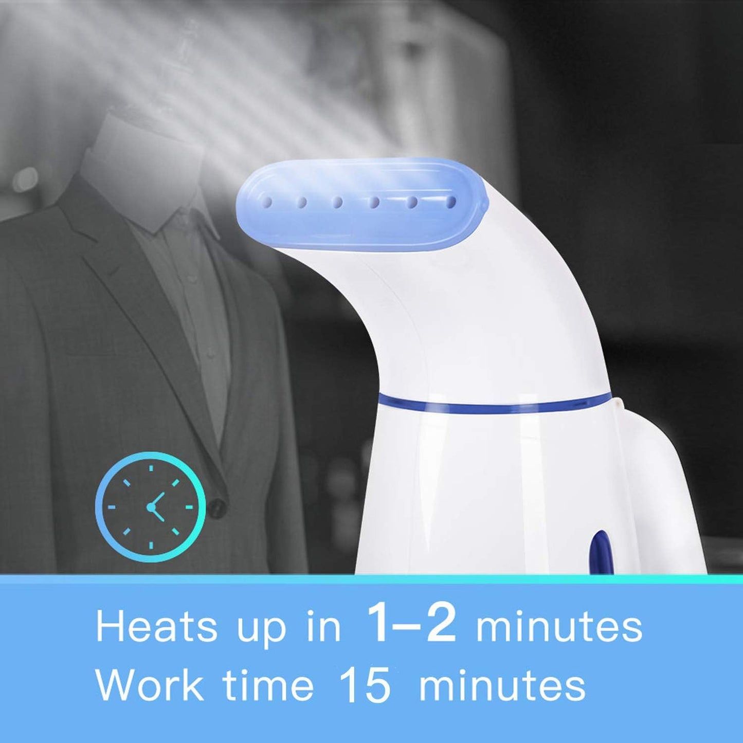 OGHom Handheld Clothing Steamer - 240ml Portable Travel Steam Iron for Garments | 120V Only