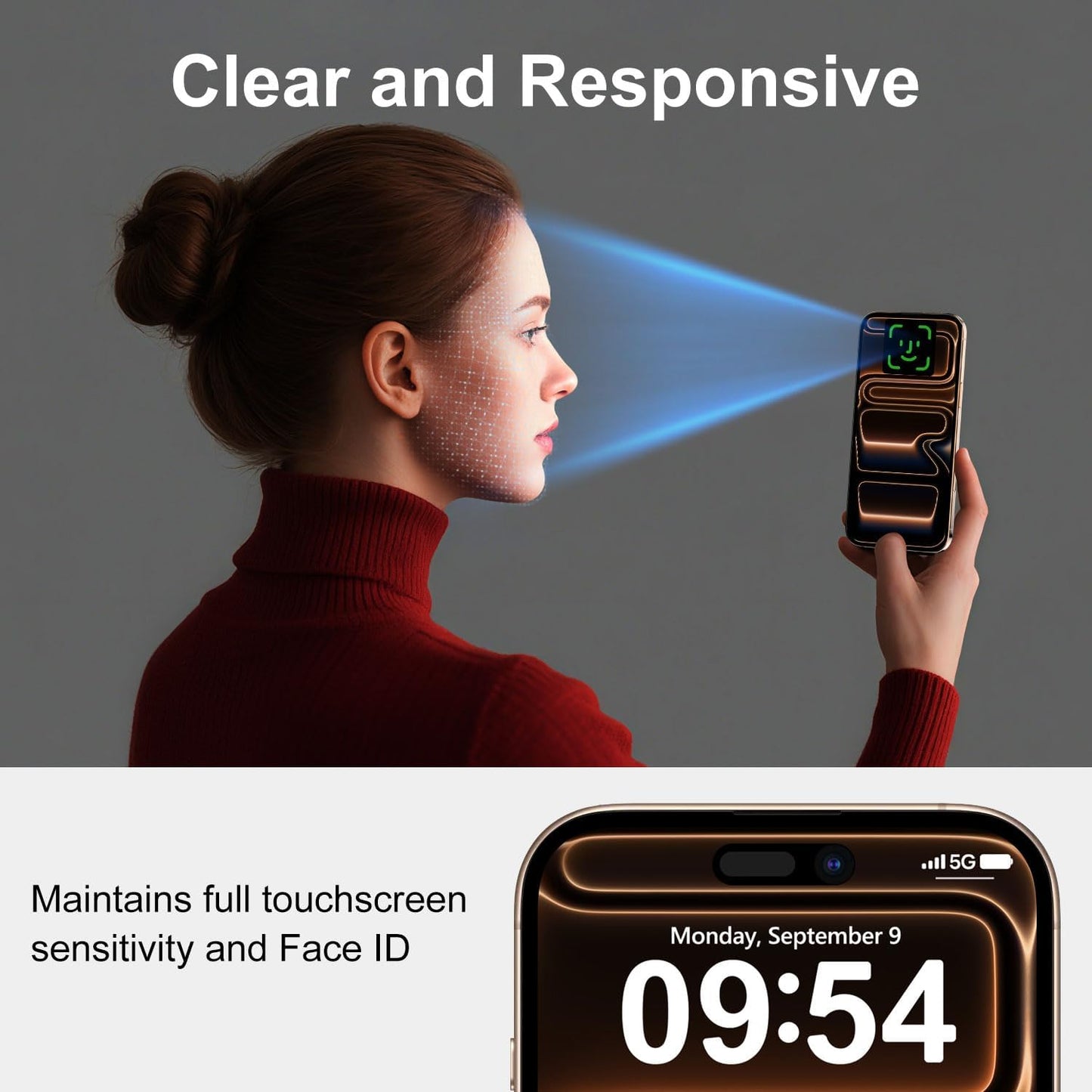 17 6.9 inch, 9H+ 2 Pack BossKiss for iPhone Pro Max Screen Protector [TOP Hardness] [Military Grade Shatter Protection]