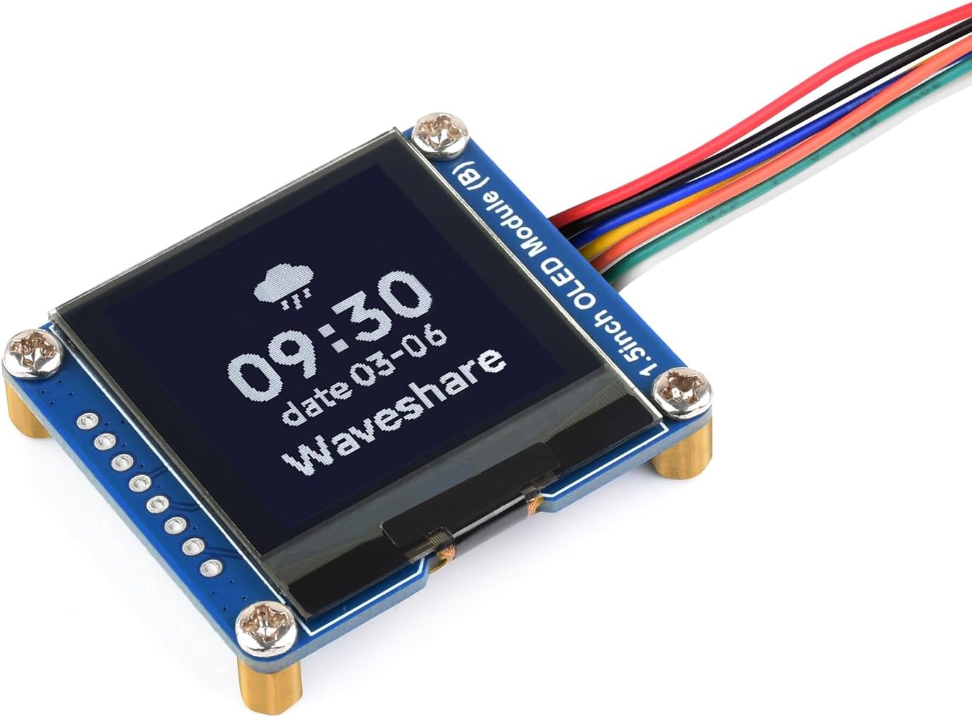 waveshare 1.5inch 128128 I2C STM32,SH1107 OLED Display Module Resolution OLED Screen for Raspberry Pi, Arduino, Driver