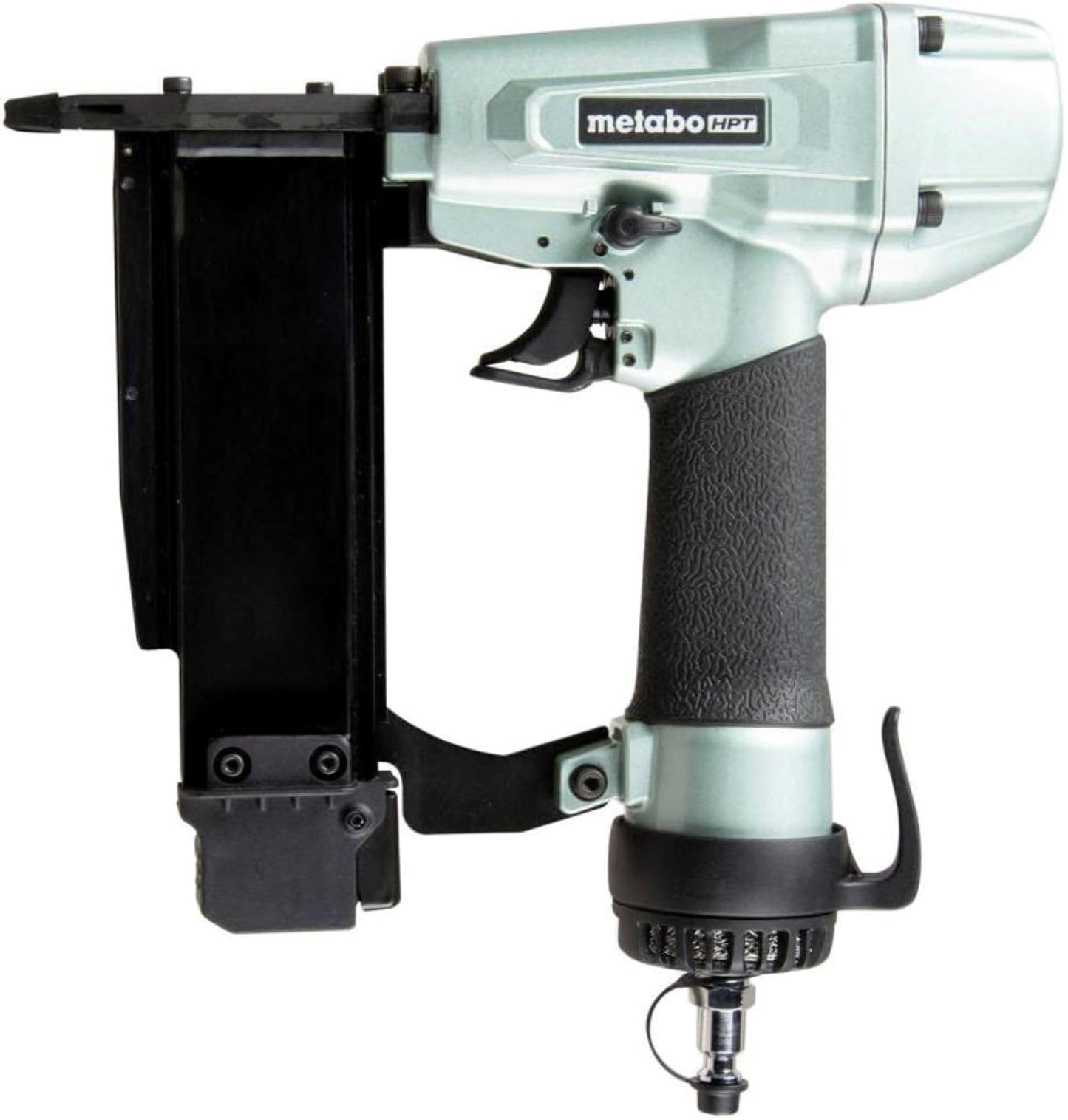Metabo HPT Pro Pin Nailer Kit, Pro-Preferred Pneumatic Power Nailers, Carpentry Tool for Fine Trim, Molding, and Paneling, Built-in Silencer, Aluminium Magazine, 23 Gauge, 1/2″ to 2″ Pin Nails, NP50A