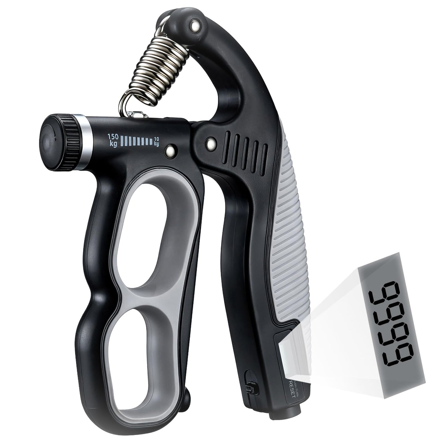 Adjustable Hand Grip Strengthener with Electronic Counter, 22-330 LBS Grip Strength Trainer for Forearm, Wrist & Finger Training, Hand Gripper for Strength Building, Home Workout & Physical Therapy