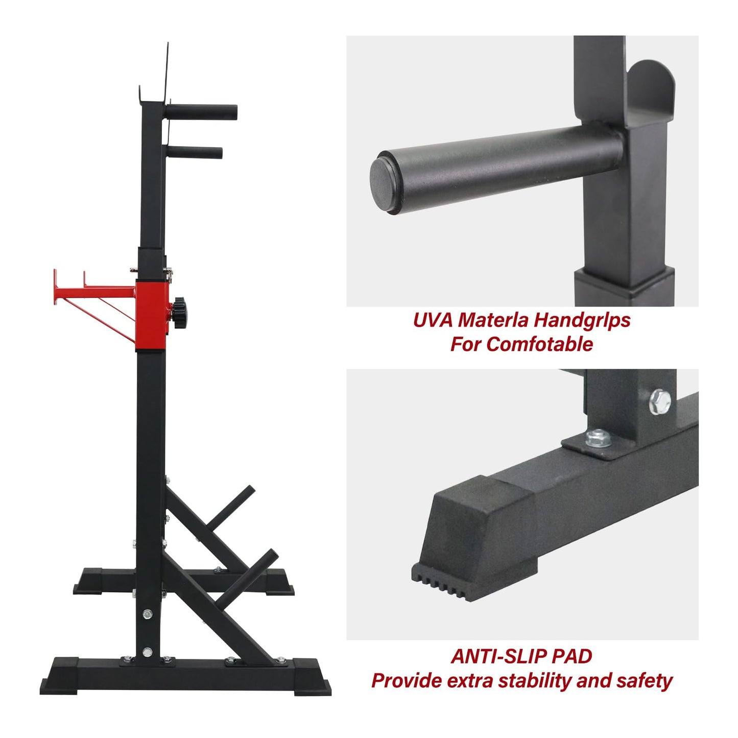 PLKO Multi-Function Squat Press Barbell Rack Stand, Height Adjustable Barbell，Max Load 550lbs,Fitness Exercise Equipment Home Gym