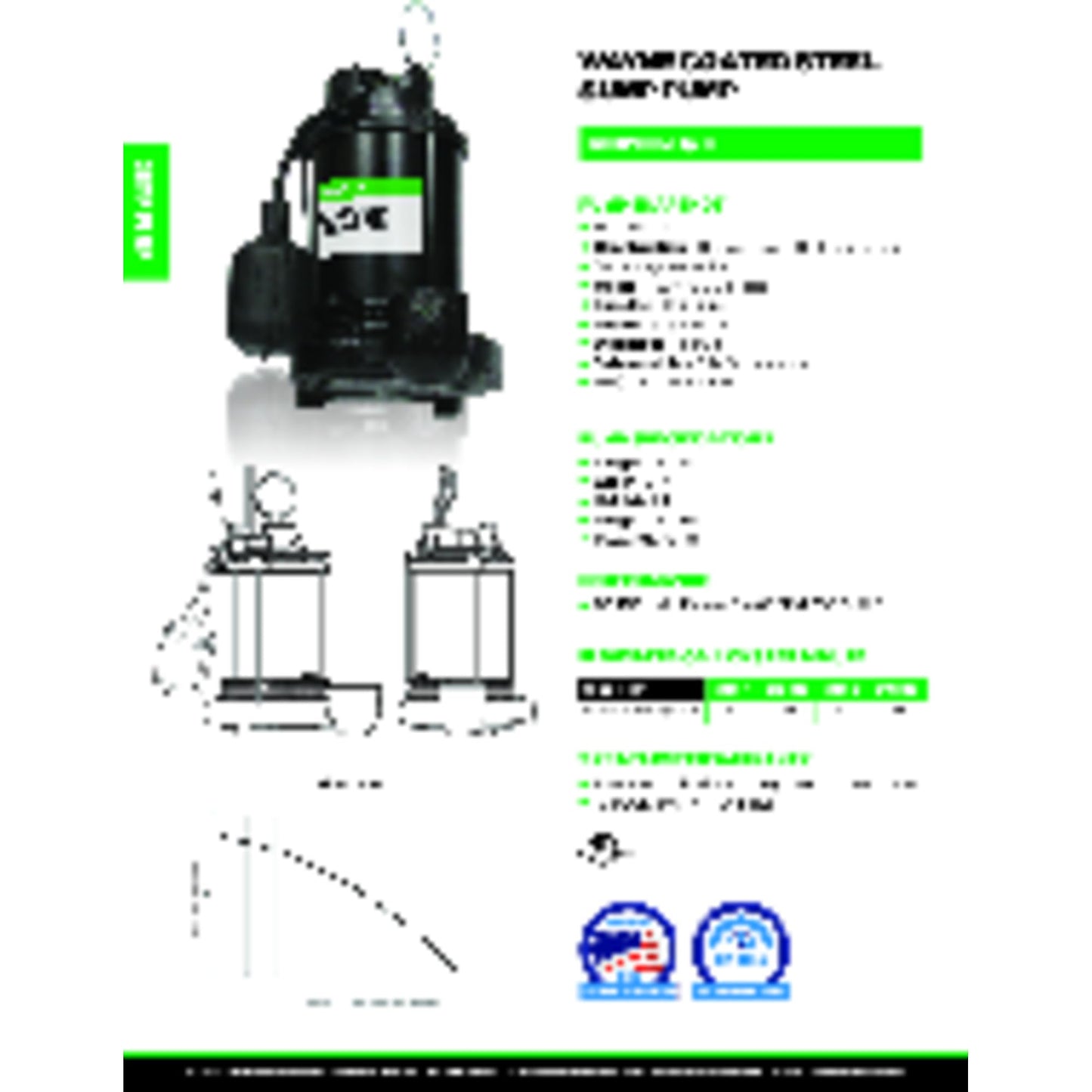 WAYNE CDT50-1/2 HP Epoxy Coated and Cast Iron Submersible Sump Pump - Up to 5,100 Gallons Per Hour - Long Lasting and Durable Construction