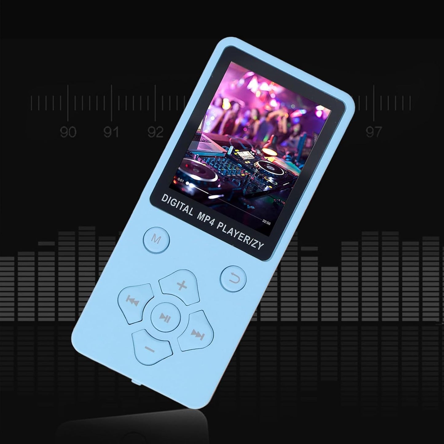 Yunseity MP3 1.8in MP4 10 Bluetooth Player, Portable HiFi Sound Music Player Built in HD Speaker, Color Screen Player